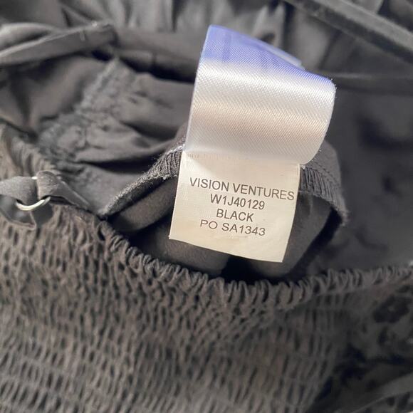 BOG Collective Velvet Bustier Jumpsuit Whimsygoth Wide Leg Floral Gothic Size XL - Picture 14 of 14